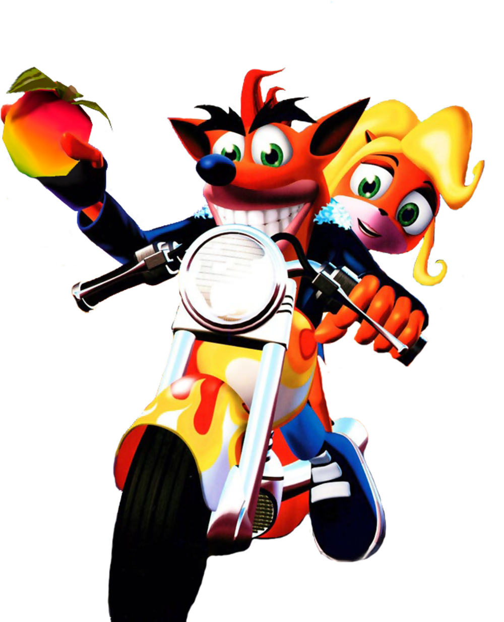 High Quality Crash x Coco motorcycle Blank Meme Template