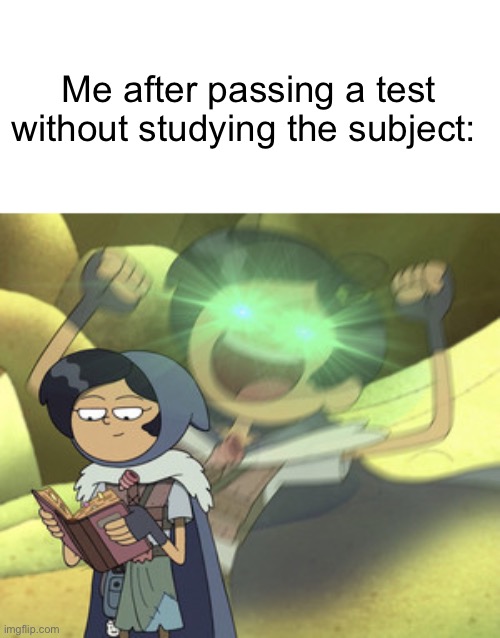 I had this before | Me after passing a test without studying the subject: | image tagged in marcy wu extreme happiness,school,exams | made w/ Imgflip meme maker