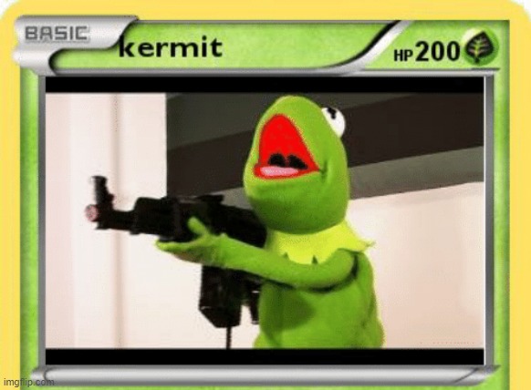 kermin the frog pokemon card | image tagged in kermin the frog pokemon card | made w/ Imgflip meme maker