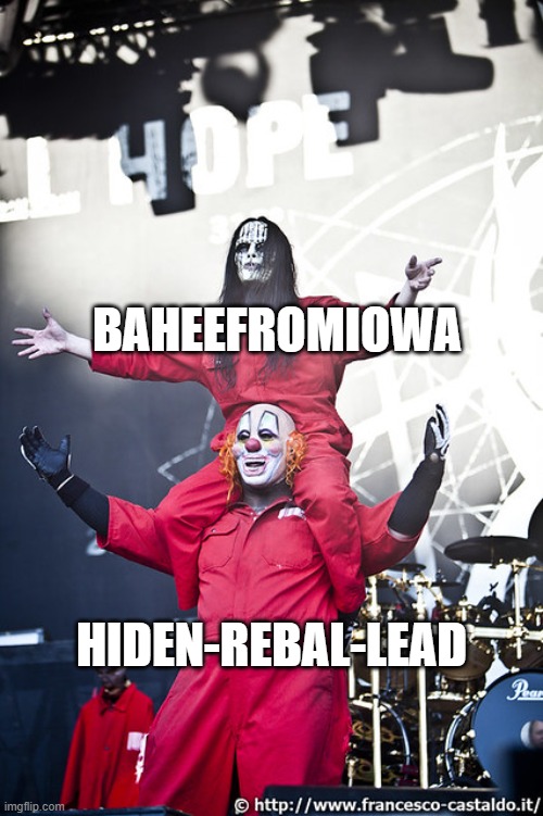 firends untill the end. | BAHEEFROMIOWA; HIDEN-REBAL-LEAD | image tagged in joey on top of clown's shoulders,me and my firend sammy | made w/ Imgflip meme maker