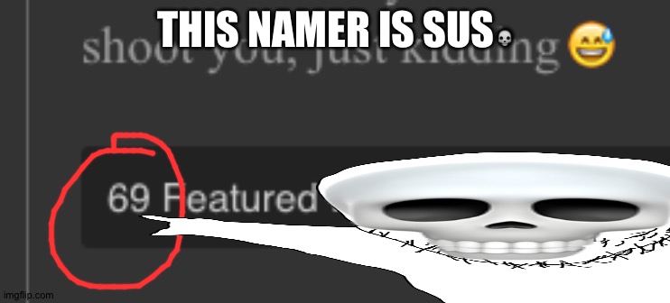 Suuuuuuuuuuuuuuuuuuuuuuuus | THIS NAMER IS SUS💀 | image tagged in 69,sus | made w/ Imgflip meme maker
