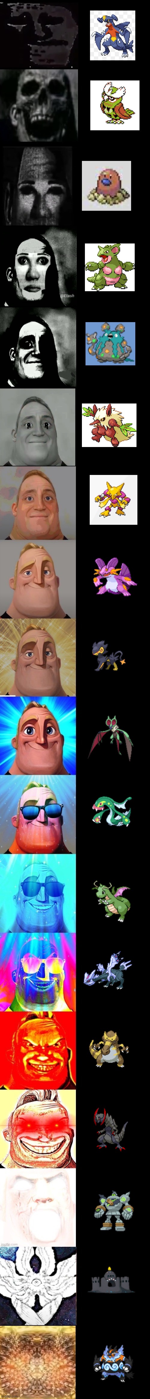 My favorite shiny is either pallosand’s or emboar | image tagged in mr incredible from trollge to god,pokemon,shiny,funny,memes,relatable | made w/ Imgflip meme maker