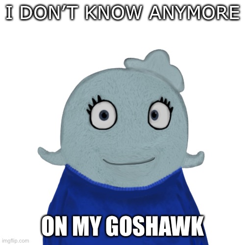 BlueWorld transparent | I DON’T KNOW ANYMORE ON MY GOSHAWK | image tagged in blueworld transparent | made w/ Imgflip meme maker