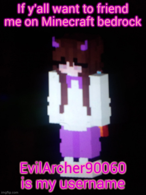 Scarfs Girl Minecraft skin | If y'all want to friend me on Minecraft bedrock; EvilArcher90060 is my username | image tagged in scarfs girl minecraft skin | made w/ Imgflip meme maker