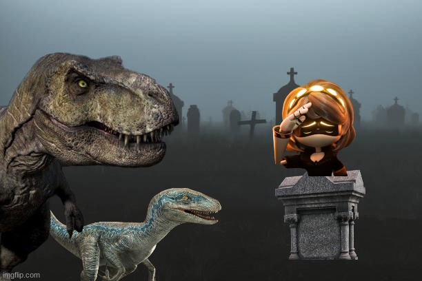 Rexy and Blue visits V's grave (From an upcoming Rexy and Blue 10 thingy).mp3 | made w/ Imgflip meme maker