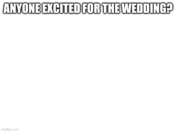 ANYONE EXCITED FOR THE WEDDING? | made w/ Imgflip meme maker