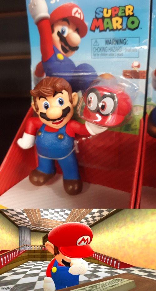 More like Super Mario Odyssey | image tagged in mario facepalm,super mario odyssey,super mario,memes,cappy,nintendo | made w/ Imgflip meme maker