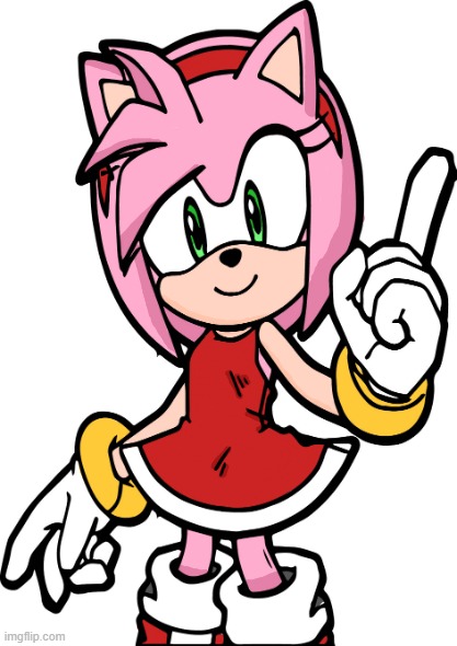 "Amy Rose!" | image tagged in sonic the hedgehog,amy rose,gaming,art | made w/ Imgflip meme maker