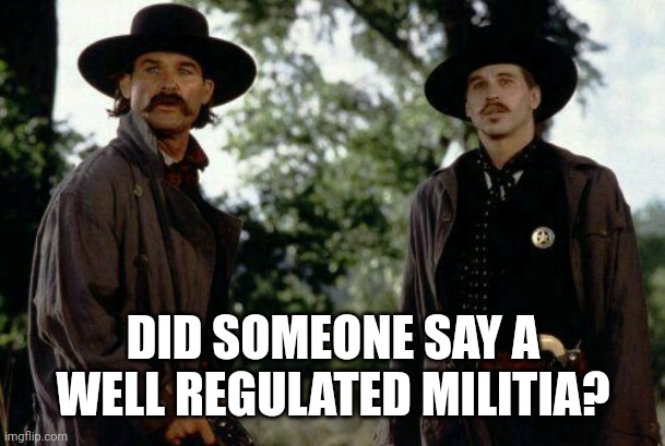 Cause we lookin' to join. | DID SOMEONE SAY A WELL REGULATED MILITIA? | image tagged in memes | made w/ Imgflip meme maker