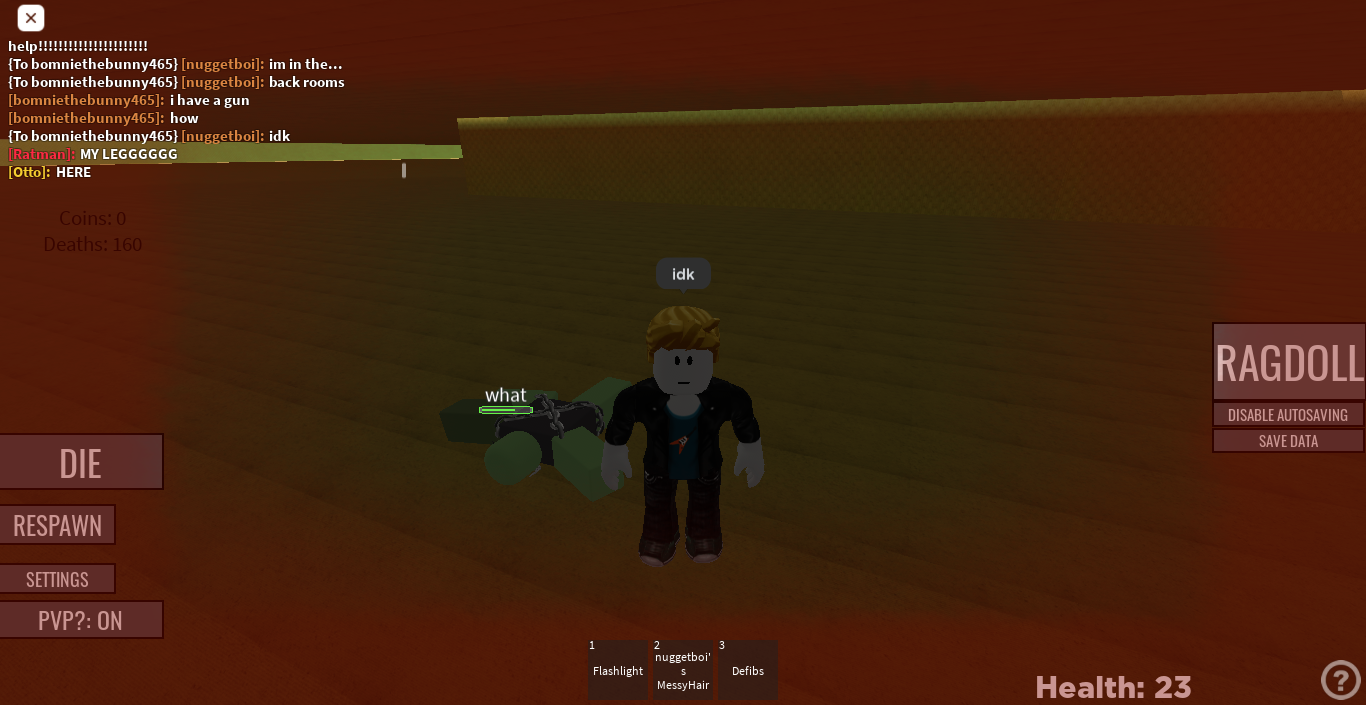 roblox player standing next to zombie Blank Template - Imgflip