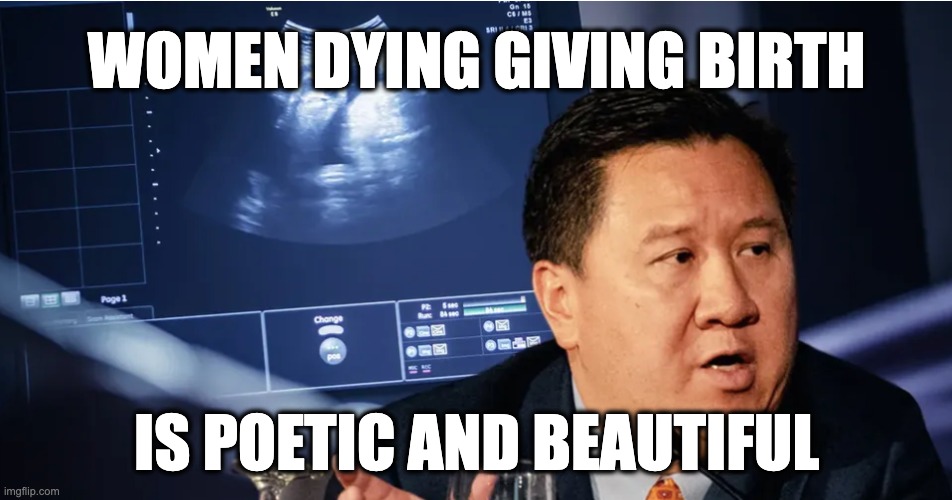 WOMEN DYING GIVING BIRTH; IS POETIC AND BEAUTIFUL | image tagged in memes,judge james ho,fifth circuit court,women's rights,constitutional rights,misogyny | made w/ Imgflip meme maker
