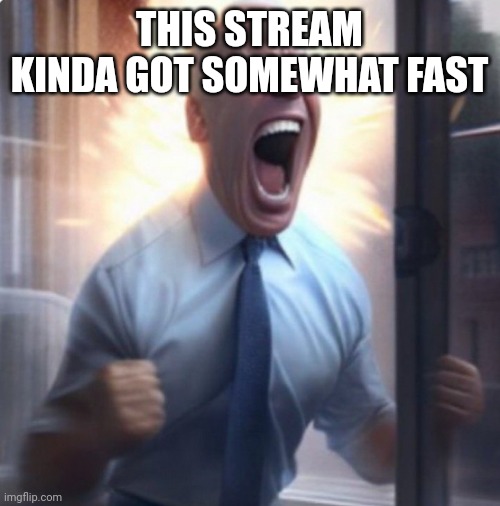 Biden Lets Go | THIS STREAM KINDA GOT SOMEWHAT FAST | image tagged in biden lets go | made w/ Imgflip meme maker