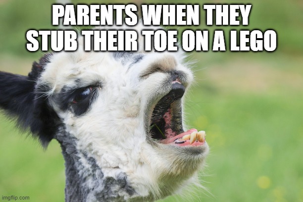 lego be like : | PARENTS WHEN THEY STUB THEIR TOE ON A LEGO | image tagged in aaaaaaaaaaaaaaaaaaaaaaaaaaa,lego | made w/ Imgflip meme maker
