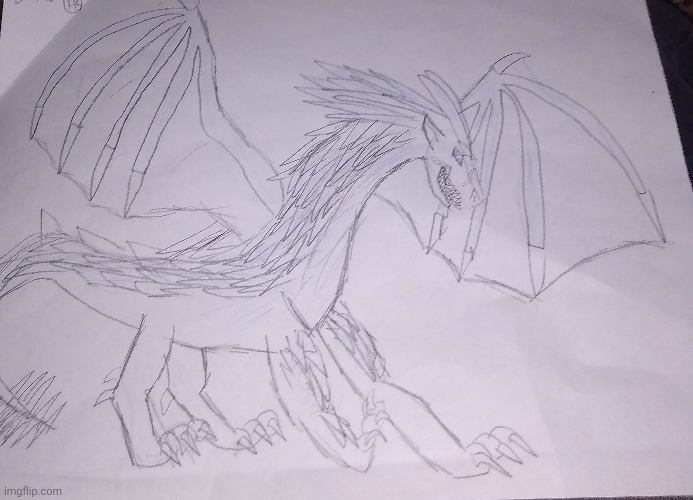 Old icewing art I made in 5th grade | image tagged in art | made w/ Imgflip meme maker