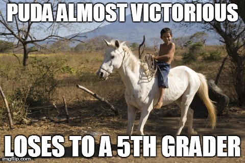 PUDA ALMOST VICTORIOUS LOSES TO A 5TH GRADER | made w/ Imgflip meme maker