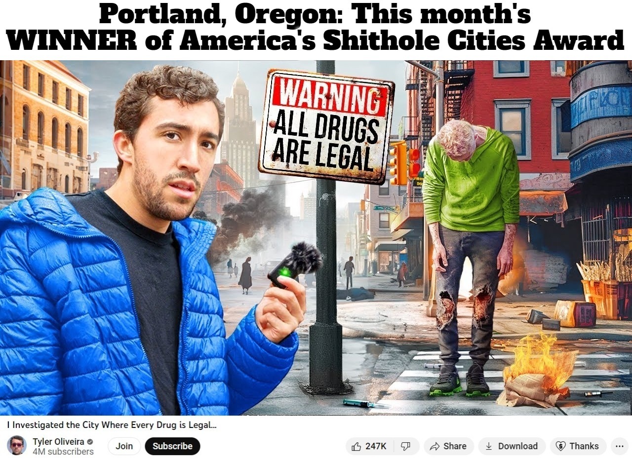 Portland, Oregon: This month's WINNER of America's Shithole Cities Award | image tagged in portland,oregon,shithole,zombie week,zombie apocalypse,walking dead zombie | made w/ Imgflip meme maker