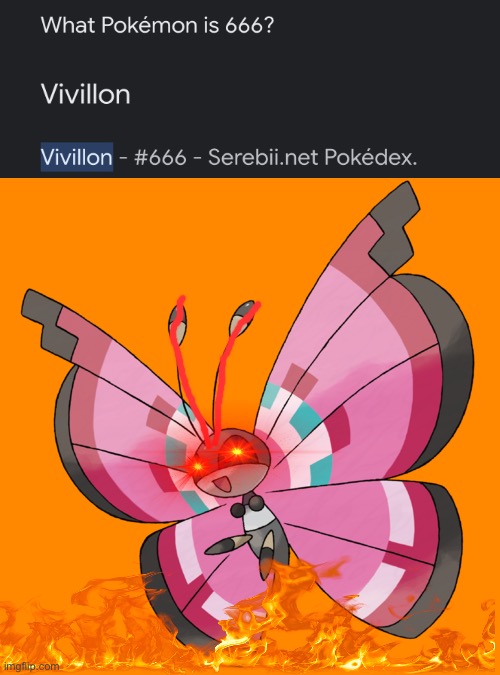 Vivillion is the DEVIL | image tagged in pokemon,devil,666,funny,relatable,memes | made w/ Imgflip meme maker