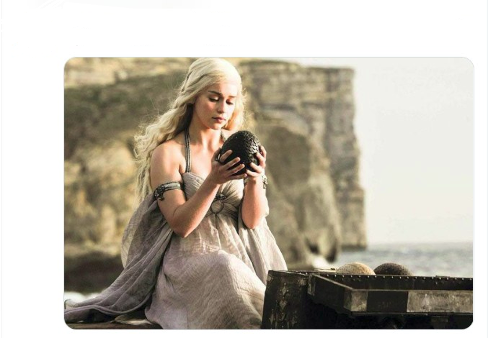 Daenerys Targaryen and dragon eggs Blank Meme Template