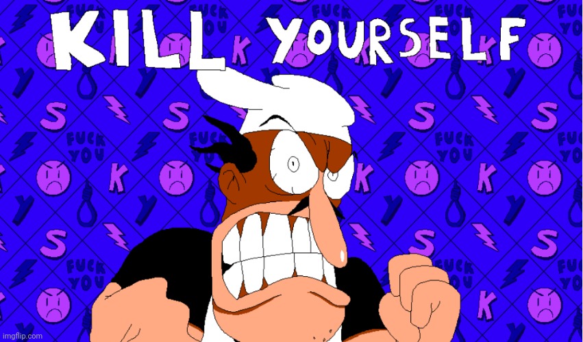 peppino tells you to kys | image tagged in peppino tells you to kys | made w/ Imgflip meme maker