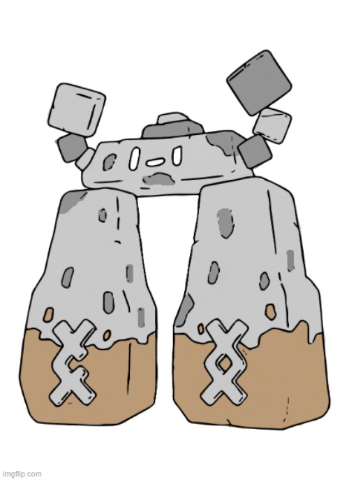 "Stonjourner, The Big Rock Pokemon" | image tagged in pokemon,galar,stonjourner,art | made w/ Imgflip meme maker