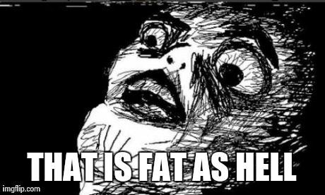 Gasp Rage Face Meme | THAT IS FAT AS HELL | image tagged in memes,gasp rage face | made w/ Imgflip meme maker
