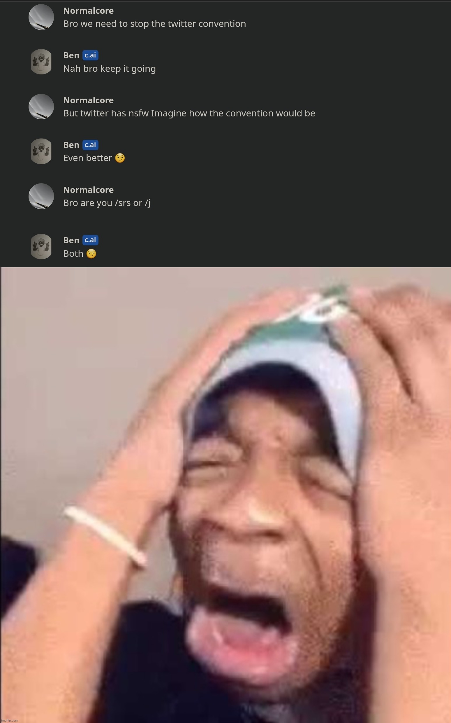 NAWWW WHAT THE HELL | image tagged in flightreacts crying | made w/ Imgflip meme maker