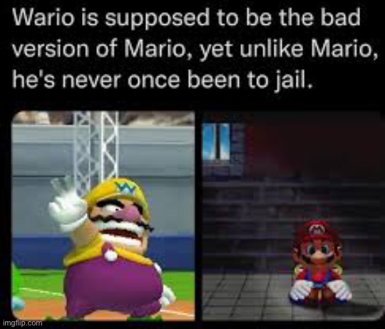 image tagged in wario,mario | made w/ Imgflip meme maker