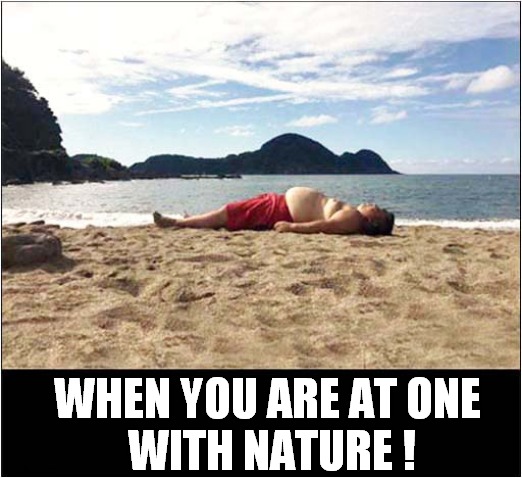 Body Matching Skyline ! | WHEN YOU ARE AT ONE
 WITH NATURE ! | image tagged in fun,beach,nature | made w/ Imgflip meme maker