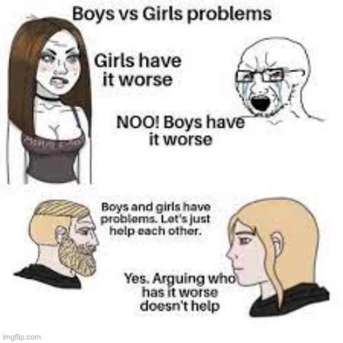 Yes Chad Boys vs. Girls Meme Generator - Imgflip