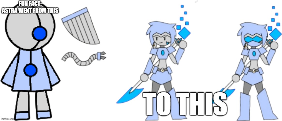 FUN FACT: ASTRA WENT FROM THIS; TO THIS | image tagged in astra transparent better,astra v5 transparent | made w/ Imgflip meme maker