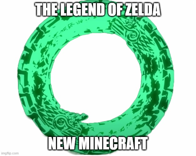 Tears of the Kingdom logo | THE LEGEND OF ZELDA; NEW MINECRAFT | image tagged in tears of the kingdom logo | made w/ Imgflip meme maker