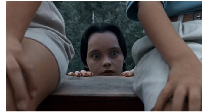 Wednesday Addams family values scared Blank Meme Template