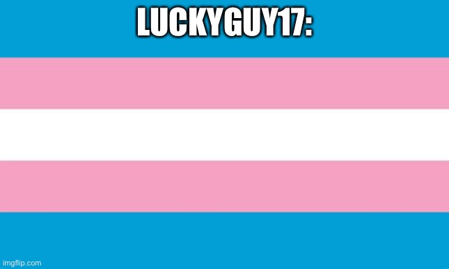 Transgender Flag | LUCKYGUY17: | image tagged in transgender flag | made w/ Imgflip meme maker