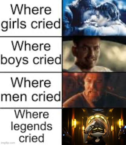 BITE ME! I BAWLED MY EYES OUT! | image tagged in where legends cried,murder drones | made w/ Imgflip meme maker