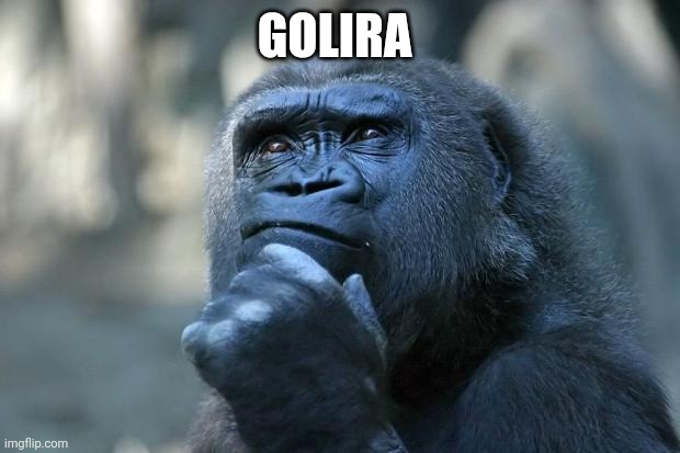 Deep Thoughts | GOLIRA | image tagged in deep thoughts | made w/ Imgflip meme maker