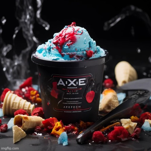 AXE ICE CREAM | image tagged in axe,ice cream,fake | made w/ Imgflip meme maker