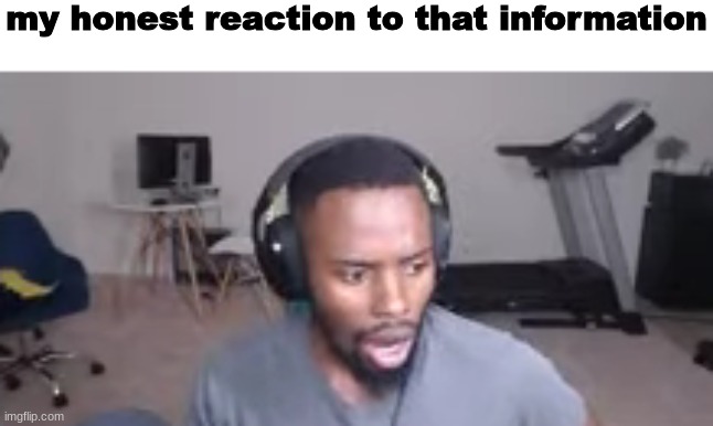 real | my honest reaction to that information | made w/ Imgflip meme maker