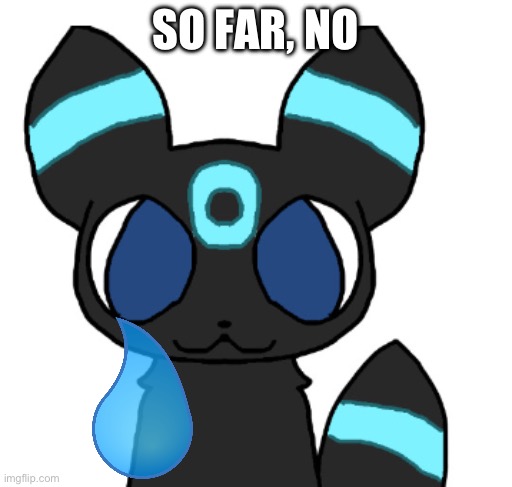 To piplup_fanatic | SO FAR, NO | image tagged in rocky the umbreon | made w/ Imgflip meme maker