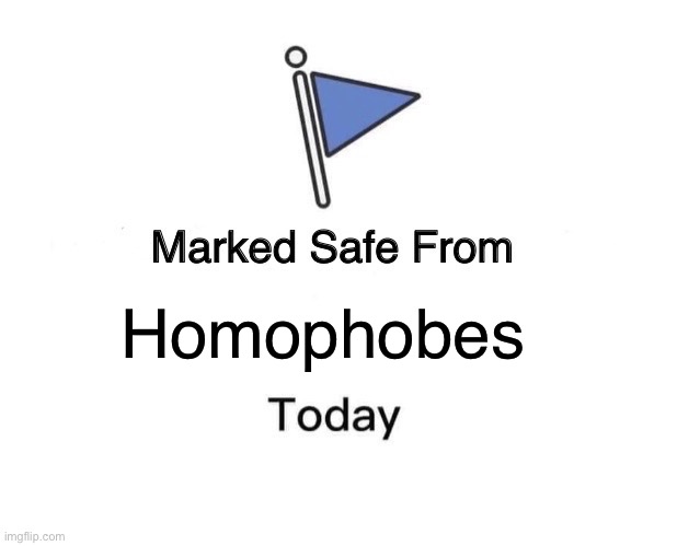 Marked safe | Homophobes | image tagged in memes,marked safe from | made w/ Imgflip meme maker