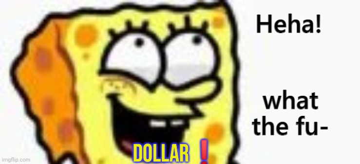 Spong WTF | DOLLAR❗ | image tagged in spong wtf | made w/ Imgflip meme maker