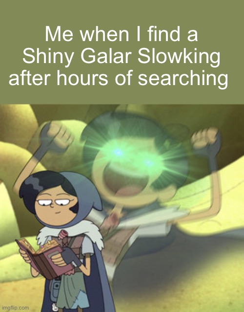 Yes it’s mine now | Me when I find a Shiny Galar Slowking after hours of searching | image tagged in marcy wu extreme happiness,pokemon,pokemon memes | made w/ Imgflip meme maker