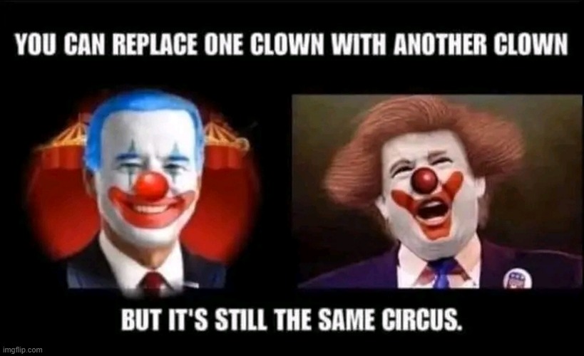 False left-right Paradigm | image tagged in puppettrump,memes,puppetbiden,clownworld,presidents,usa | made w/ Imgflip meme maker