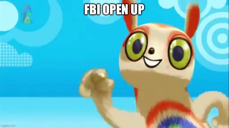 POV: you find Bendy-Go at your door | FBI OPEN UP | image tagged in the numtums | made w/ Imgflip meme maker