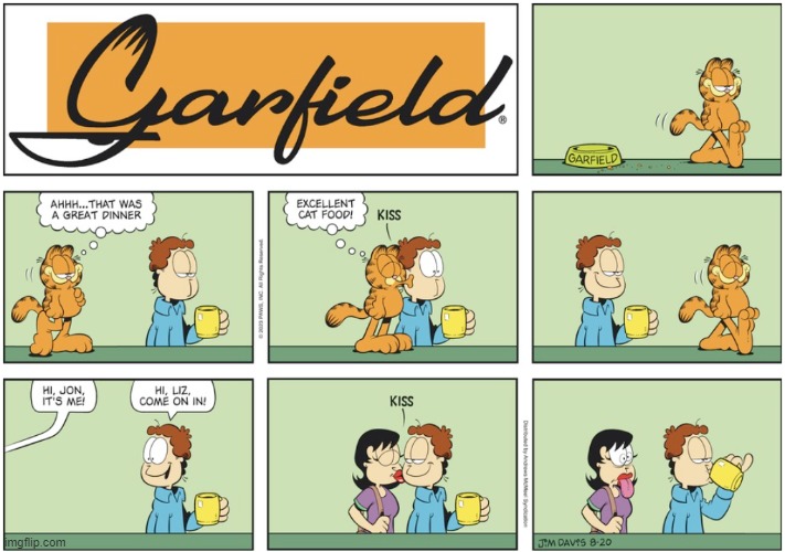 Garfield, August 21, 2023 | image tagged in garfield,you have been eternally cursed for reading the tags,elmo nuclear explosion | made w/ Imgflip meme maker