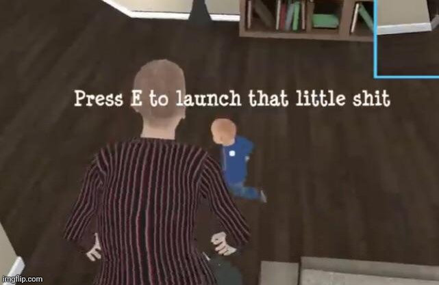Press E to launch that little shit | image tagged in press e to launch that little shit | made w/ Imgflip meme maker