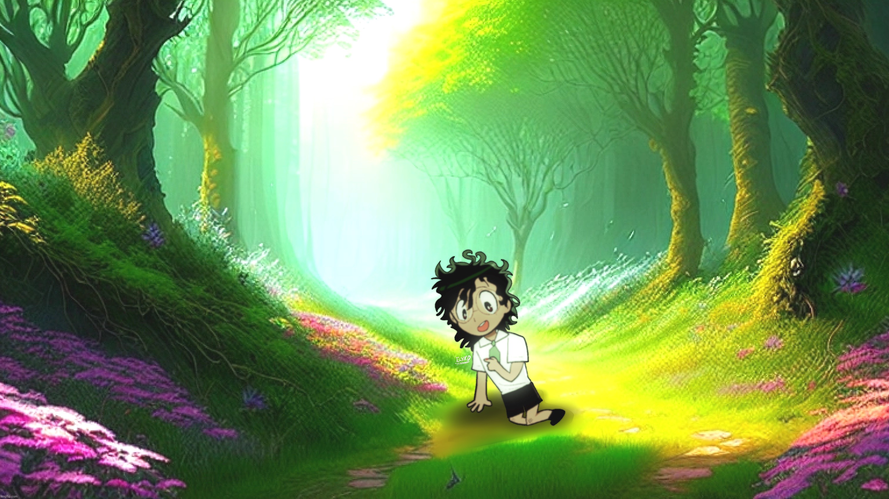 Young Gonta in a Forest. I’m sorry I haven’t been posting art as much as usual. | made w/ Imgflip meme maker