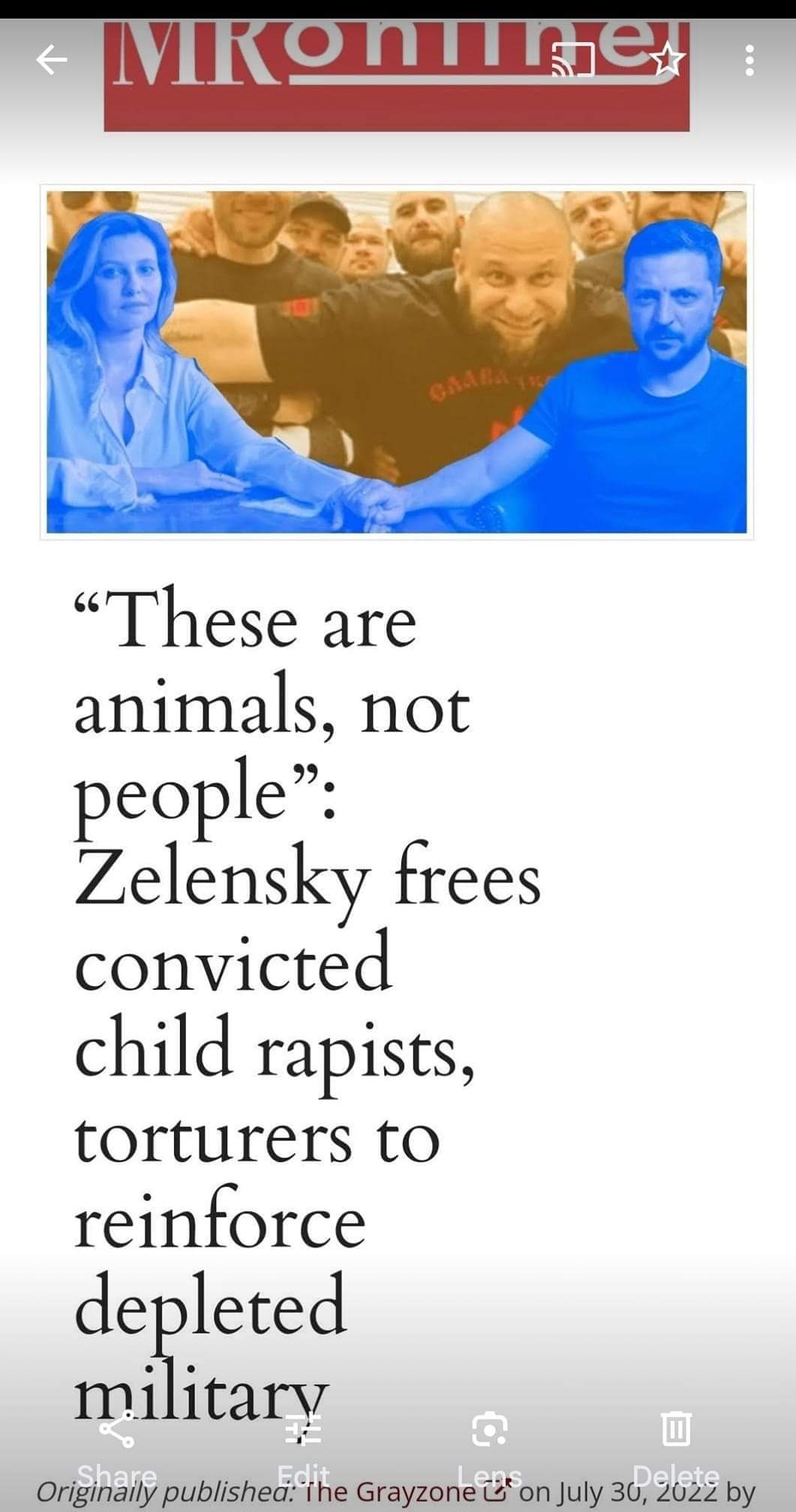 Zelenskyy frees child rapists and torturers Blank Meme Template