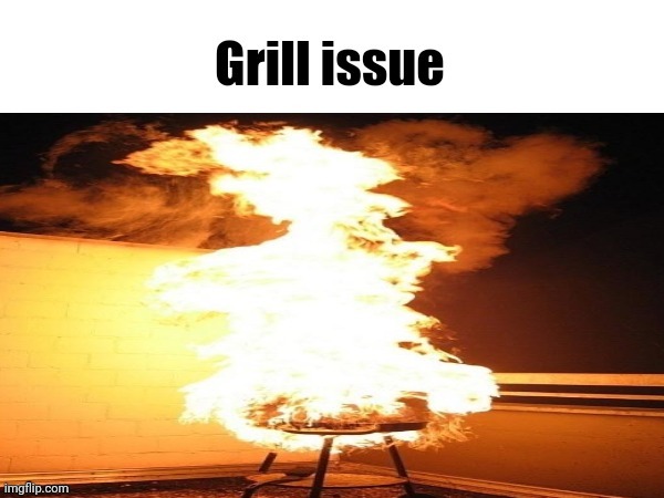 Grill issue | image tagged in grill issue | made w/ Imgflip meme maker