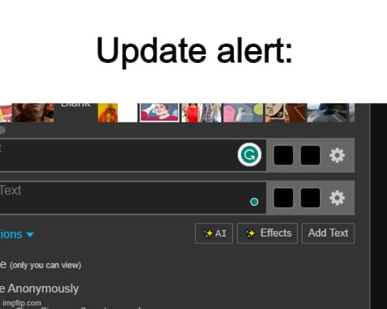 So I guess they do have developers active :D | Update alert: | made w/ Imgflip meme maker