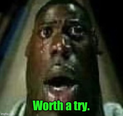 terror | Worth a try. | image tagged in terror | made w/ Imgflip meme maker